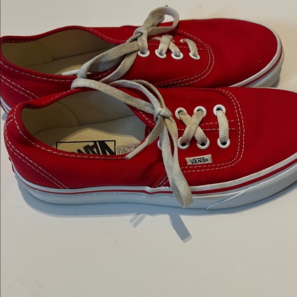 Vans Shoes - Vans Bold Red Canvas Shoes M5 W6